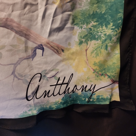 Antthony Signature Printed Chiffon Square Scarf - leopard - Picture 4 of 8